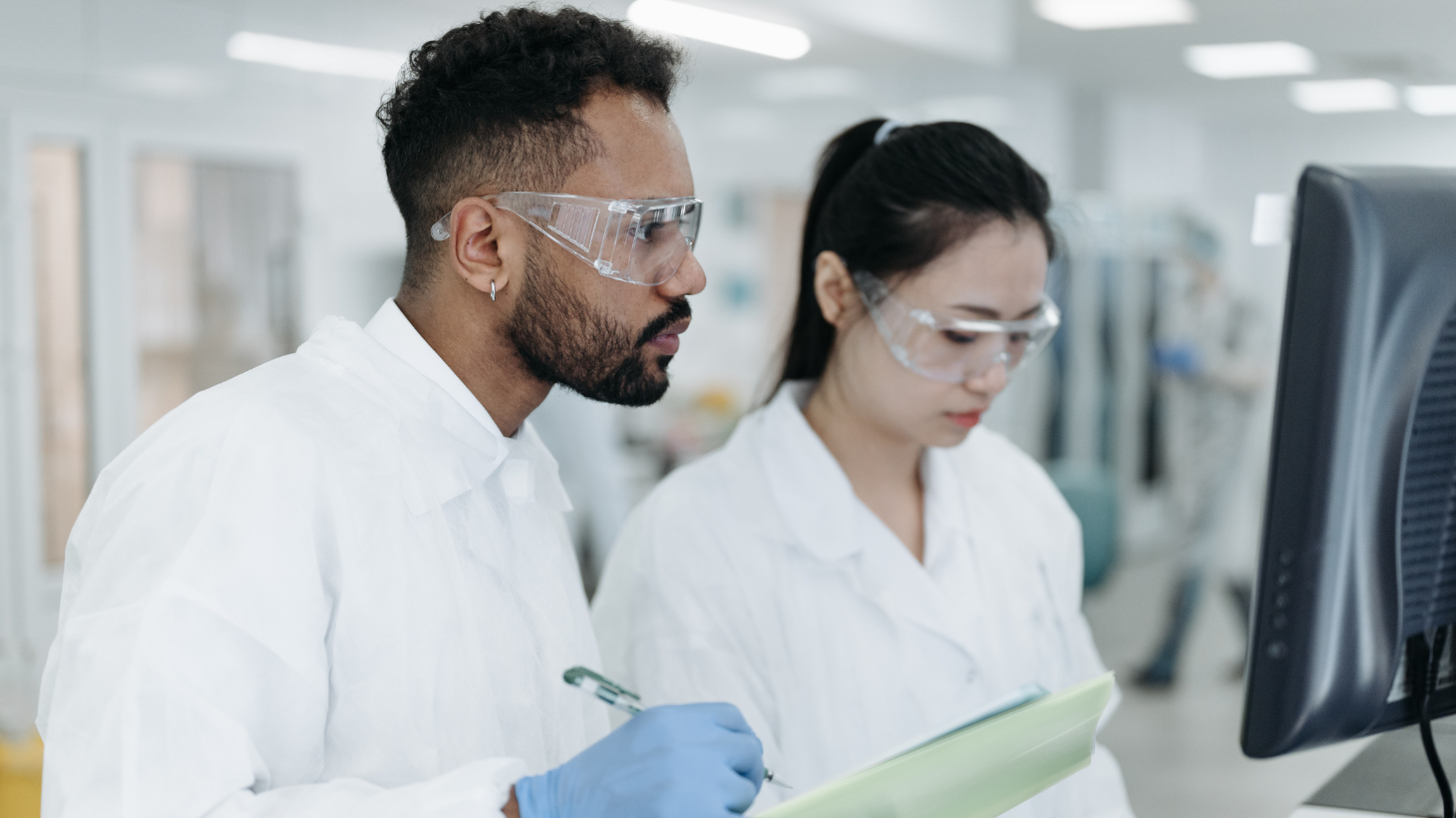 lab workers